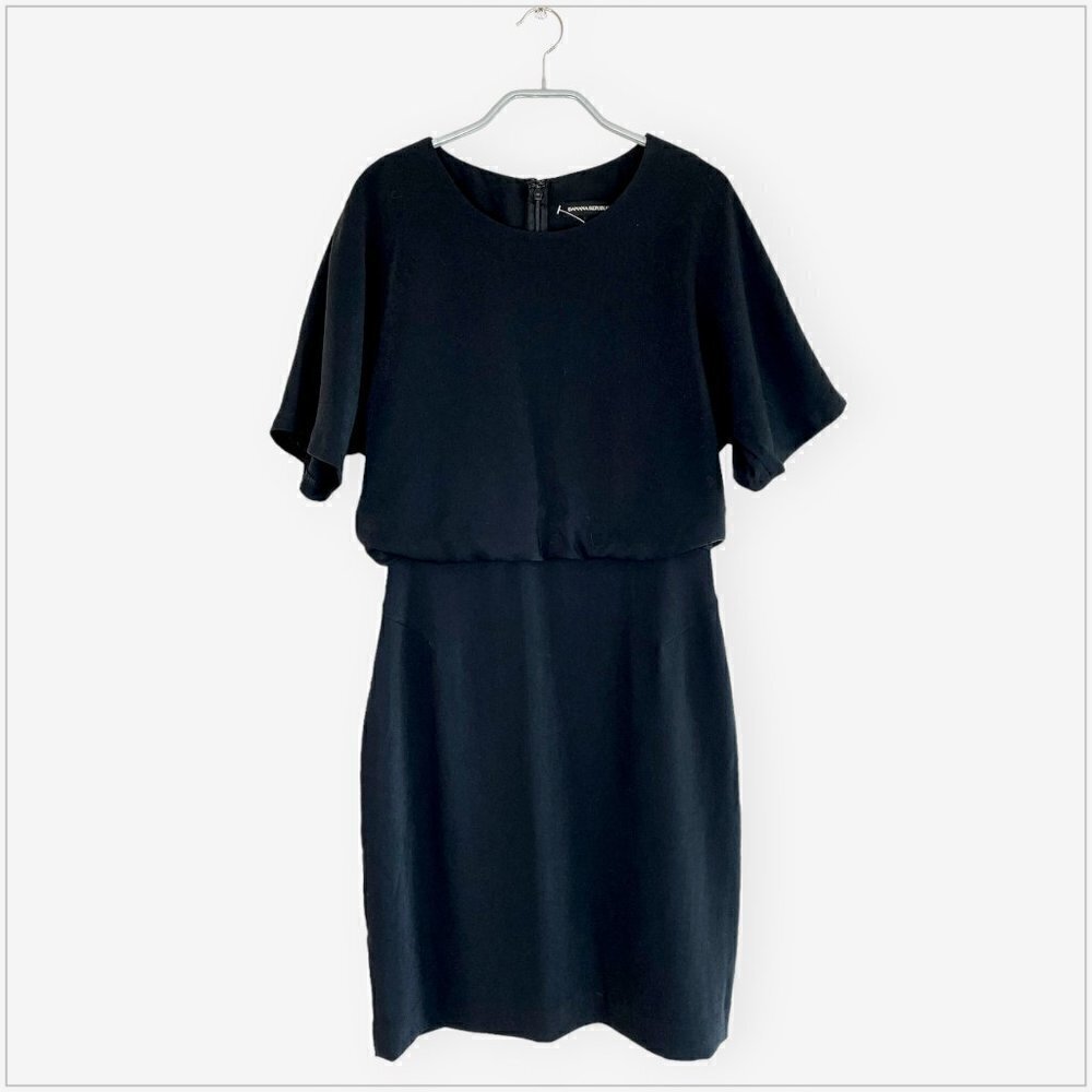 Banana Republic Dress Black Blouson Dolman Short Sleeve LBD NEW NWOT Size 6
